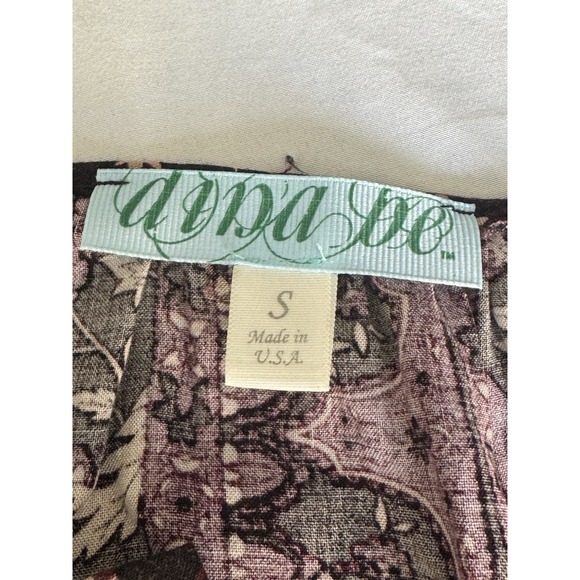 Women's Mid-length Dress Printed, S Long-Sleeve Boho V Neck Dress - Picture 3 of 4